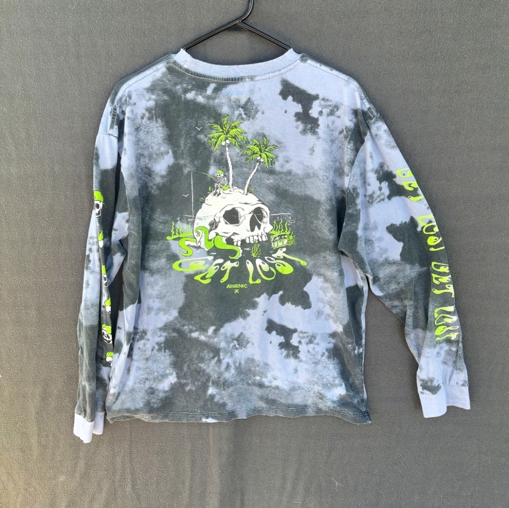 Arsenic Get Lost Long Sleeve Tie Dye T-shirt - Size XL